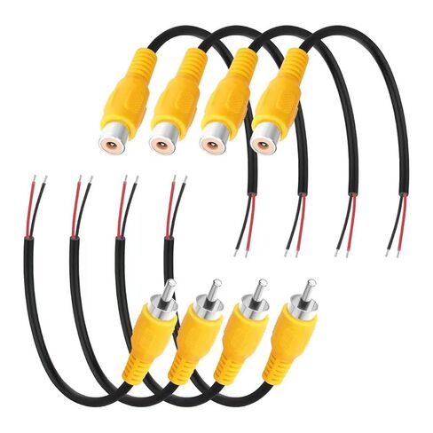 8 Pack Replacement RCA Male Female to Bare Wire Cable in Saudi Arabia