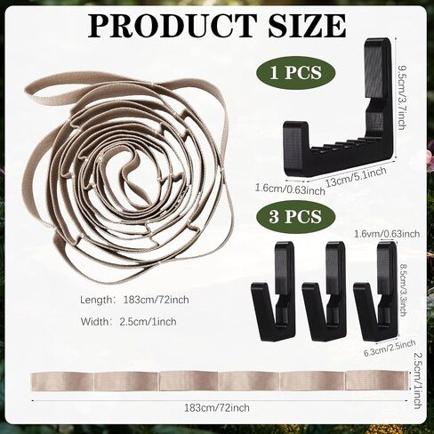 BreezeHug 6 ft Treestand Strap Gear Hangers Daisy Chain with 3 Hanging Clip in Kuwait