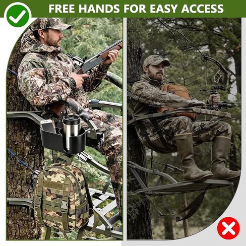 Cup Holder for Tree Stand Hunting Clamp on Deer Stand Bottle Holder Easy to Install for Hunting, Bikes, Trolleys and Desk in Kuwait