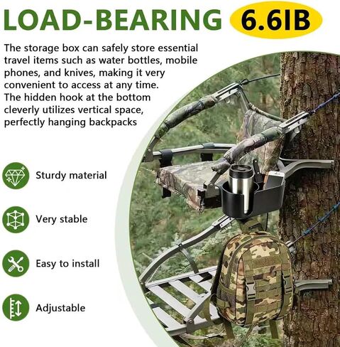 Cup Holder for Tree Stand Hunting Clamp on Deer Stand Bottle Holder Easy to Install for Hunting, Bikes, Trolleys and Desk in Kuwait
