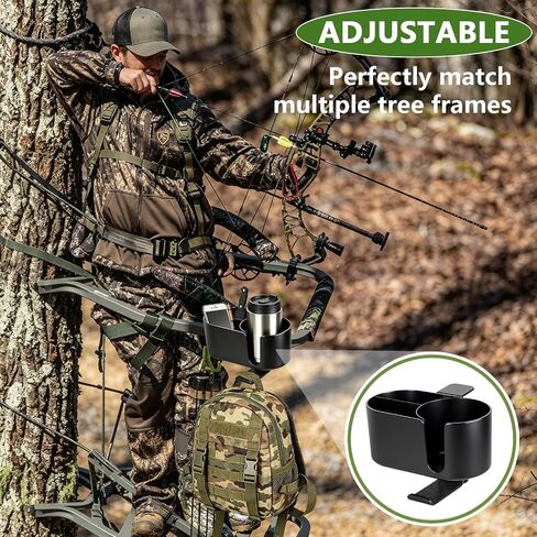 Cup Holder for Tree Stand Hunting Clamp on Deer Stand Bottle Holder Easy to Install for Hunting, Bikes, Trolleys and Desk in Kuwait