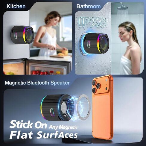 Magnetic Bluetooth Speaker,Mini Speaker &Stand Gift for Women Men Teen in Kuwait