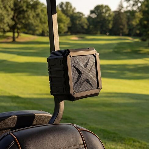 2-Pack Golf Cart Speaker with Carrying Case, 15W Loud Stereo Sound Magnetic Bluetooth Speaker with Deep Bass, 24H Playtime IPX7 Speakers for Golf Cart Accessories, Ideal Golf Gifts for Men in Kuwait