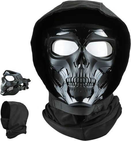 Guayma Airsoft Paintball Tactical Full Face Cyberpunk Mask Cosplay in Kuwait