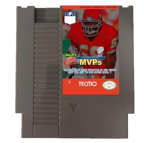 Seal-A-Deal Goji's Tecmo Super Bowls MVP Edition 72 Pins 8 Bit Game Cartridge Reproduction in Kuwait
