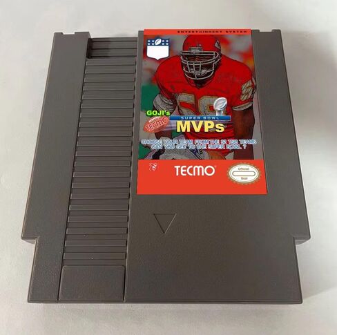Seal-A-Deal Goji's Tecmo Super Bowls MVP Edition 72 Pins 8 Bit Game Cartridge Reproduction in Kuwait