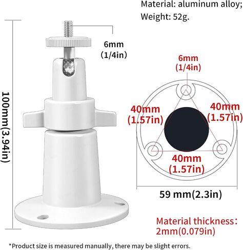 Adjustable Security Camera Wall/Ceiling Mount with 1/4 Screw Head in Kuwait