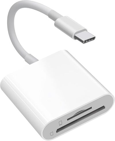 [Apple MFi Certified] USB-C to SD Card Reader, USB Type C SD Card Adapter with SD MicroSD Memory Dual Slots for iPhone 15 16 17/iPad/MacBook/Mac, High-Speed Trail Camera Viewer in Saudi Arabia