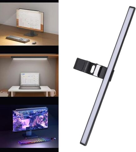 ASHATA RGB Dual Sided Monitor Light Bar | USB LED Task Lamp with Eye Care & 3 Color Temperature for Computer Reading in Kuwait