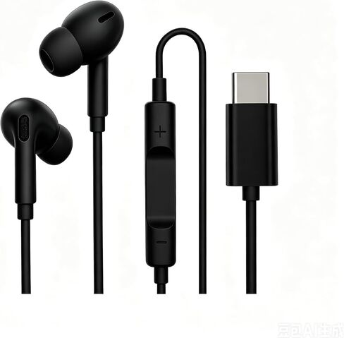 USB C Headphones for iPhone 17e 17 16 15, Type C Earphones with Microphone & Remote Control Noise Cancelling Wired Earbuds USB C for iPhone 17 16 15 Pro Max, Galaxy S26 S25 Ultra A57 A37, Pixel 10 in Kuwait