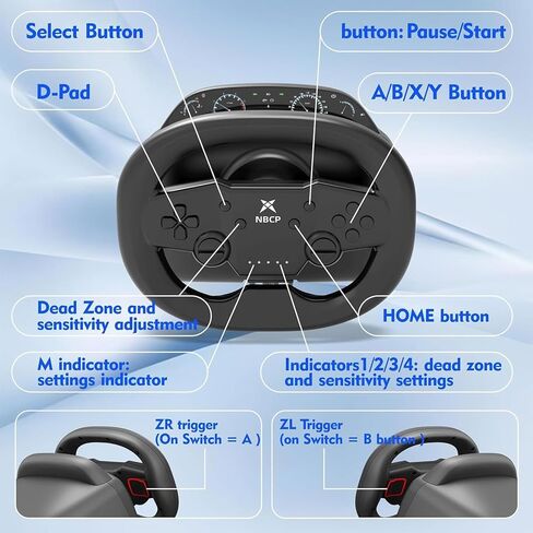 NBCP F2 Pro 270° Racing Wheel & Linear Pedals for PC, PS4, Xbox One in Saudi Arabia
