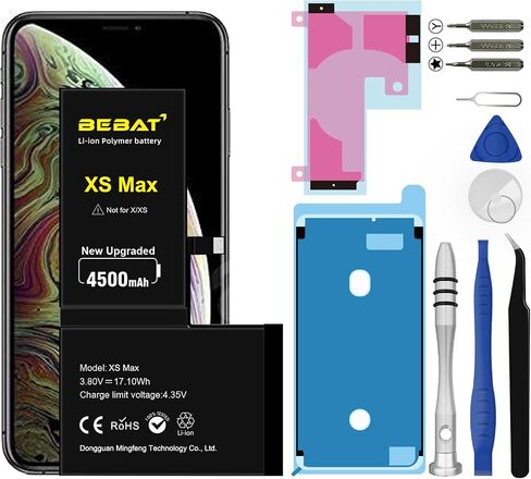 Replacement for iPhone Xs MAX Battery, 4500mAh High Capacity Li-ion Polymer Replacement Battery for Model A1921 A2101 A2102 A2104 with Professional Repair Tool Kits in Kuwait
