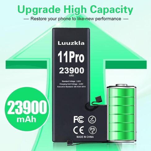 23900mAh Battery Compatible with iPhone 11 PRO, (New Upgrade) Super Capacity Battery Replacement Compatible with iPhone 1 in Kuwait