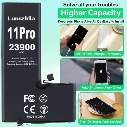 23900mAh Battery Compatible with iPhone 11 PRO, (New Upgrade) Super Capacity Battery Replacement Compatible with iPhone 1 in Kuwait