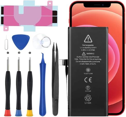 Battery for iPhone 12/12Pro, Upgraded Battery Replacement Compatible with iPhone 12/12 Pro A2403 A2172 A2402 A2404 A2407 A2341 A2406 A2408 with Professional Repair Tools Kit in Kuwait