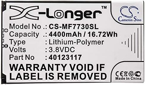 Battery for Verizon Inseego 5G,MiFi M1000,Jetpack 8800L,MiFi 7730L,Jetpack MiFi 7730L,Jetpack 4G LTE,MiFi 8800L,fit P/N: 40123117 (4400mAh) in Kuwait