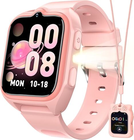Blackview Kids Smart Watch with 32 Puzzle Games, HD Camera & Video Recording, 1.75" Touch Screen, Flashlight,Music Player, Pedometer, Alarm Clock,Stopwatch,Kids Watch for Girls Ages 4-12 in Kuwait