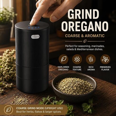 KINGTOP Electric Herb Grinder, Coarse Flake Output, USB-C Rechargeable in Kuwait