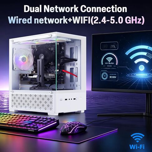 ZER-LON Gaming PC Desktop Computer, Core I7 up to 3.9GHz, RX 590 8G GDDR5 in Kuwait