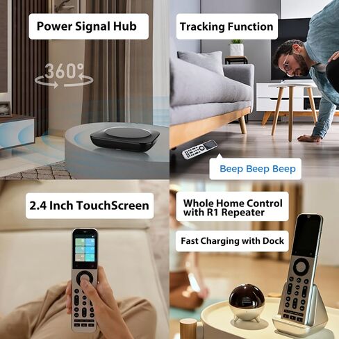 SofaBaton X2 Universal Remote Control with R1 IR Repeater,Touchscreen, 2.4GWiFi, BT, IR, RF,Numeric Keypad,Sleep Timer, All-in-One Smart Remote with Customize Activities,Support Alexa & Home Assistant in Kuwait