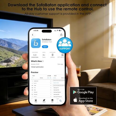 SofaBaton X2 Universal Remote Control with R1 IR Repeater,Touchscreen, 2.4GWiFi, BT, IR, RF,Numeric Keypad,Sleep Timer, All-in-One Smart Remote with Customize Activities,Support Alexa & Home Assistant in Kuwait