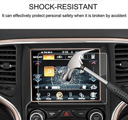 Car Navigation Screen Protector for Jeep Grand Cherokee Uconnect 2014 2015 2016 2017 2018 8.4 inch,Anti-Scratch GPS Navigation Center Touch Display Tempered Glass Screen Protector in Saudi Arabia