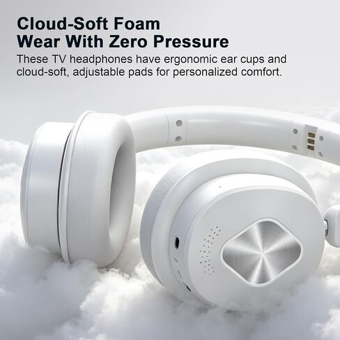 Wireless Headphones for TV, TV Headphones Wireless for Seniors with Transmitter Charging Base, 3 Audio Modes & Low Latency & Blutooth 5.4, Bluetooth Headphones for TV Watching, Gifts for Elderly in Kuwait