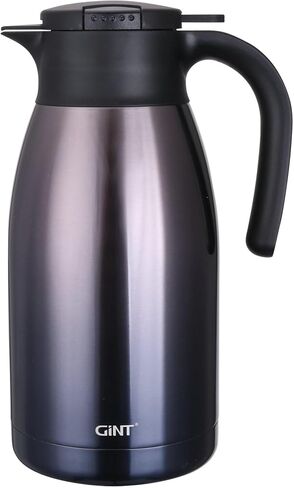 GiNT 34Oz Thermal Coffee Carafe, Insulated Stainless Steel Coffee Carafes for Keeping Hot/Double Walled Vacuum Coffee Carafe (Silver, 1L) in Kuwait