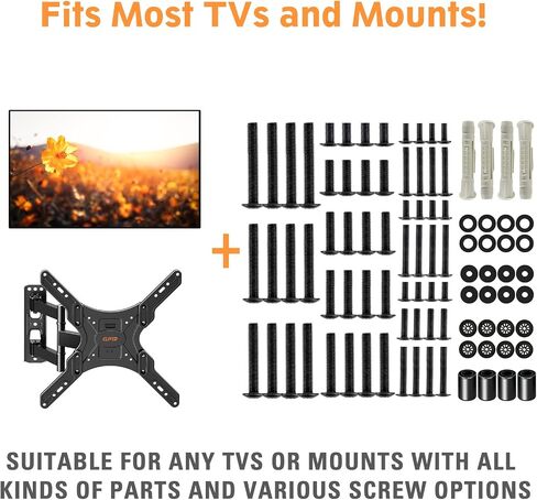 ELIVED TV Wall Mount Monitor Mount for Most 13-30 Inch TVs Single Stud Up to VESA 100x100mm, Plus Universal TV Mounting Hardware Kit Includes Screws, Washers, Spacers in Kuwait