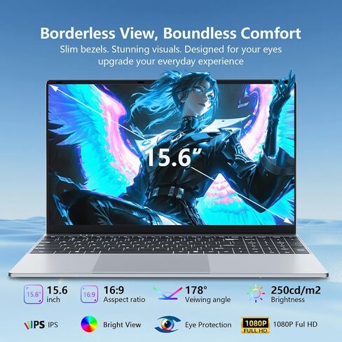 Laptop, 2026 New Laptop Computer, Lap Top PC Core M3-6Y30(Beat N4000), 8GB RAM 256GB SSD, 180°Open, UHD Graphics, 15.6" IPS 1080P, WiFi 5, BT4.2, Win 11/Office Laptops for Study Work, 2-Year Warranty in Kuwait