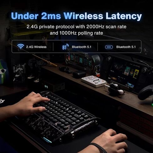 Black Diamond 75 V2 Wireless Mechanical Gaming Keyboard 75% Custom Keyboard in Kuwait