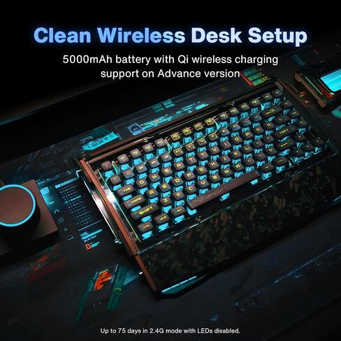 Black Diamond 75 V2 Wireless Mechanical Gaming Keyboard 75% Custom Keyboard in Kuwait