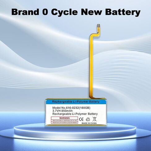 Upgraded Replacement Battery for 616-0232【850mAh】 Battery Compatible with iPod Classic 5th - 7th Generation Video A1136 A1238 6th 80GB 6.5th 120GB 7th 160GB 5th 30GB with Repair Tool Kit in Kuwait