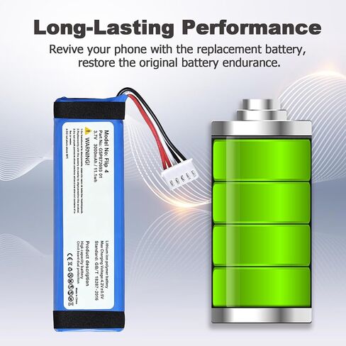 Upgraded Replacement Battery for JBL Flip 4【3000mAh】 Battery Compatible with JBL Flip 4 Special Edition GSP872693 01 with Repair Tool Kit in Kuwait