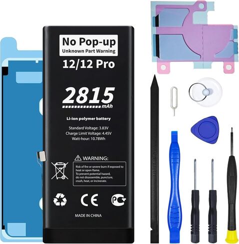 for iPhone 12/12 Pro Battery Rated 2815mAh No Pop-up in Kuwait