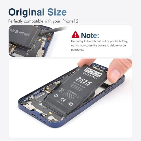 for iPhone 12/12 Pro Battery Rated 2815mAh No Pop-up in Kuwait