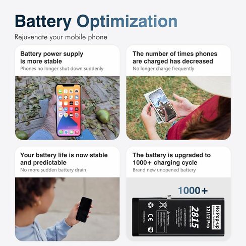 for iPhone 12/12 Pro Battery Rated 2815mAh No Pop-up in Kuwait