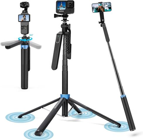 Eocean 71" 4-Leg Selfie Stick Tripod for GoPro Osmo Pocket 3 insta360 in Kuwait