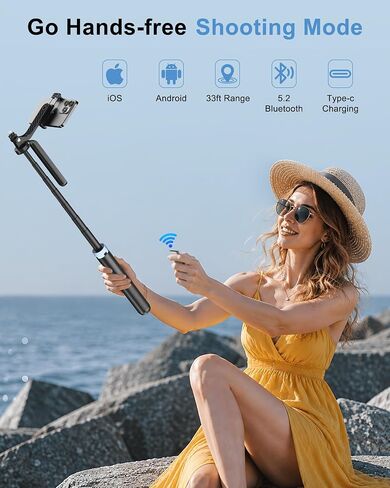 Eocean 71" 4-Leg Selfie Stick Tripod for GoPro Osmo Pocket 3 insta360 in Kuwait
