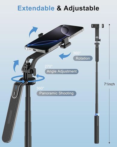 Eocean 71" 4-Leg Selfie Stick Tripod for GoPro Osmo Pocket 3 insta360 in Kuwait