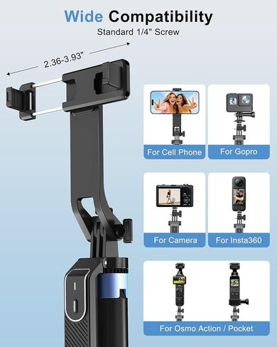 Eocean 71" 4-Leg Selfie Stick Tripod for GoPro Osmo Pocket 3 insta360 in Kuwait