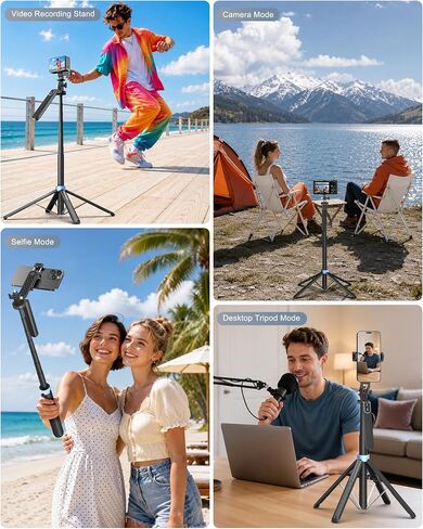 Eocean 71" 4-Leg Selfie Stick Tripod for GoPro Osmo Pocket 3 insta360 in Kuwait