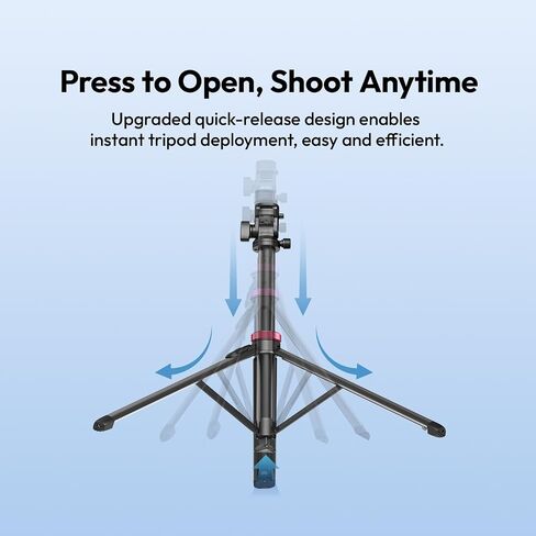 Ulanzi MT-78 Extendable Phone Tripod, 72.83" Selfie Stick Camera Stand in Kuwait