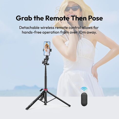 Ulanzi MT-78 Extendable Phone Tripod, 72.83" Selfie Stick Camera Stand in Kuwait