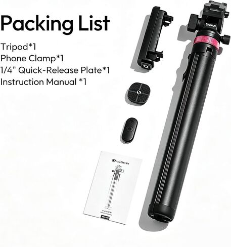 Ulanzi MT-78 Extendable Phone Tripod, 72.83" Selfie Stick Camera Stand in Kuwait