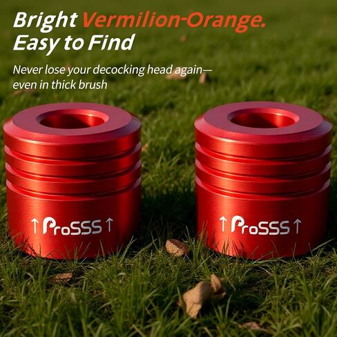Crossbow Bolt Decocking Head Set – 2 Pack Decocking Tips with 4 Steel Replacement Tips, High-Visibility Orange, 8-32 Thread Compatible with Most Crossbow Bolts, Recurve and Compound Bows in Kuwait