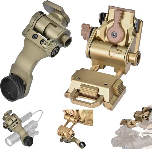 NVG Helmet Mount & Dovetail J Arm Night Vision Goggles NVG Mount Metal Helmet Mount J arm for All Models of PVS14 in Kuwait
