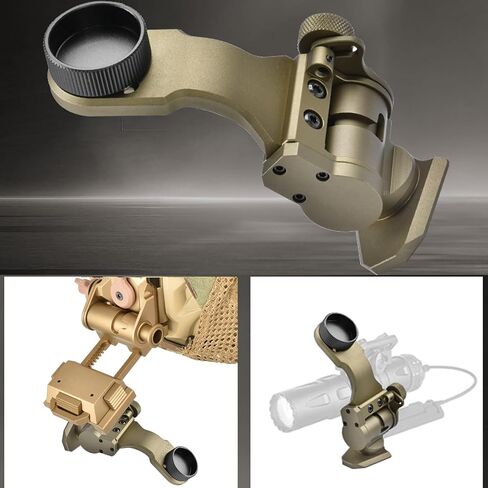 NVG Helmet Mount & Dovetail J Arm Night Vision Goggles NVG Mount Metal Helmet Mount J arm for All Models of PVS14 in Kuwait