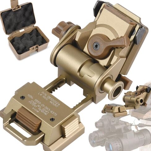 NVG Helmet Mount & Dovetail J Arm Night Vision Goggles NVG Mount Metal Helmet Mount J arm for All Models of PVS14 in Kuwait