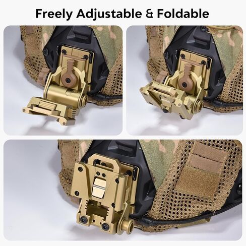 NVG Helmet Mount & Dovetail J Arm Night Vision Goggles NVG Mount Metal Helmet Mount J arm for All Models of PVS14 in Kuwait